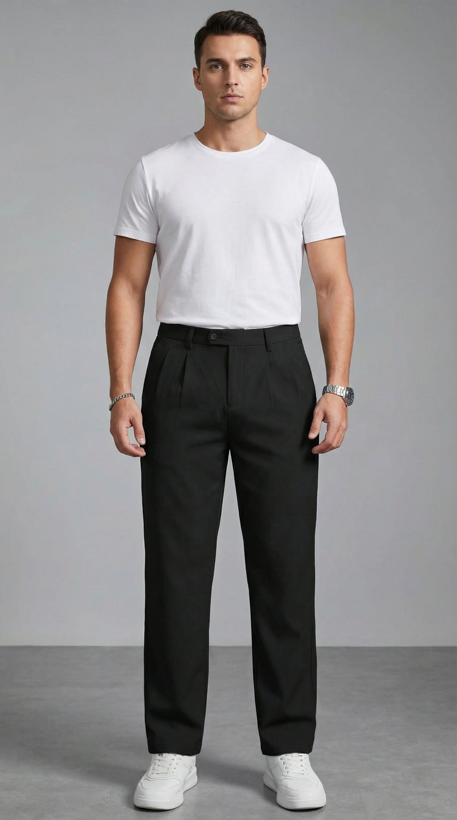 Modern Tailored Black Pants