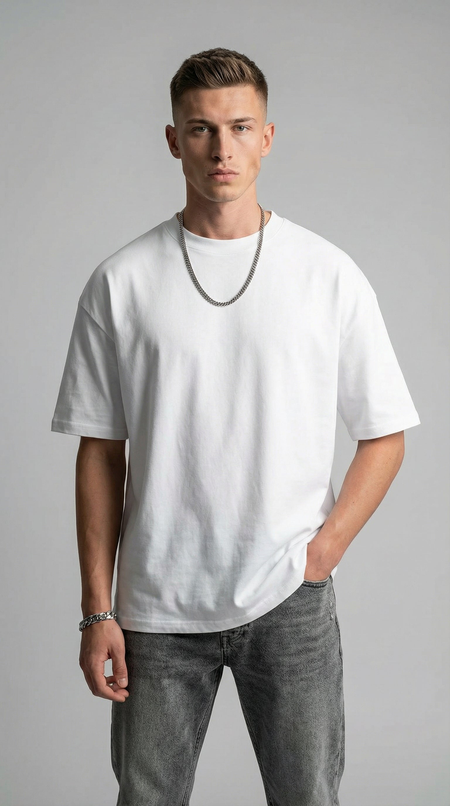 Oversized White Street Tee