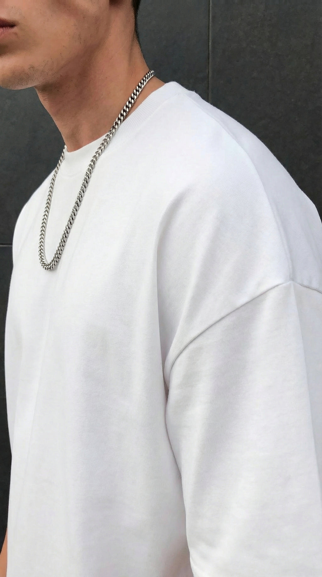 Oversized White Street Tee